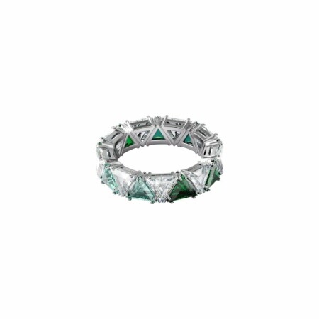 Bague Swarovski Millenia vert en métal rhodié et cristaux Swarovski, taille 58