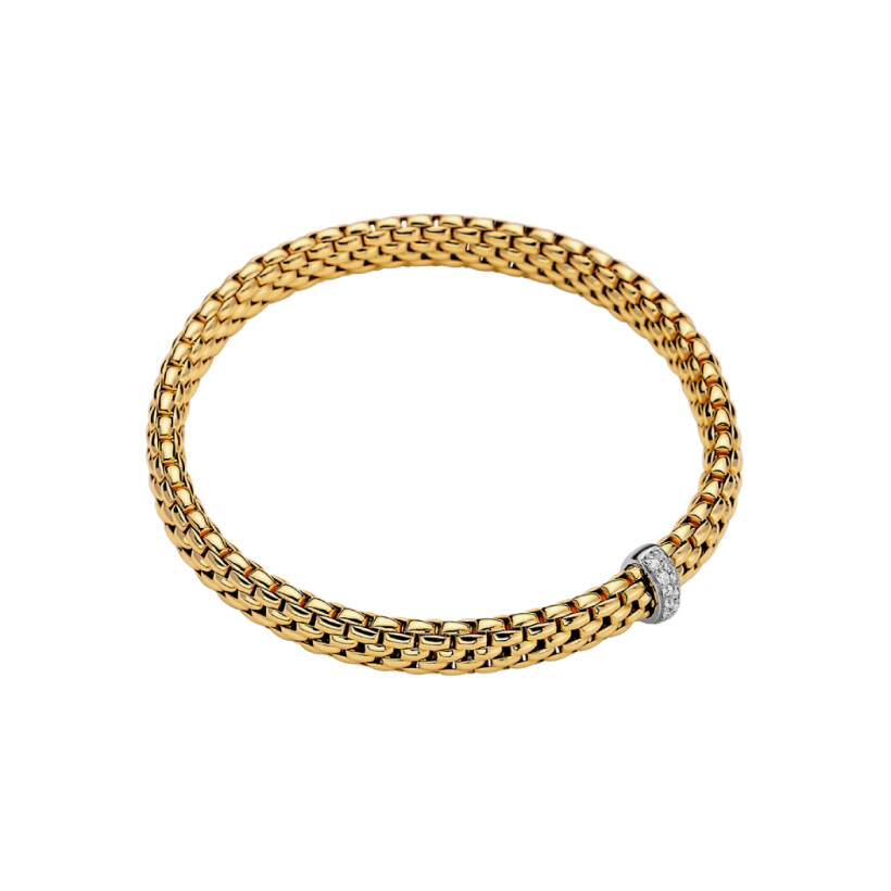 Bracelet Fope VENDÔME en or blanc, or jaune et diamants