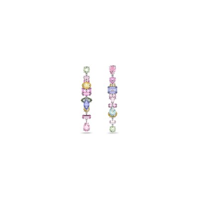 Boucles d'oreilles Swarovski Gema en métal rhodié et cristaux Swarovski