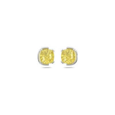 Clous d'oreilles Swarovski Harmonia en métal rhodié et cristaux