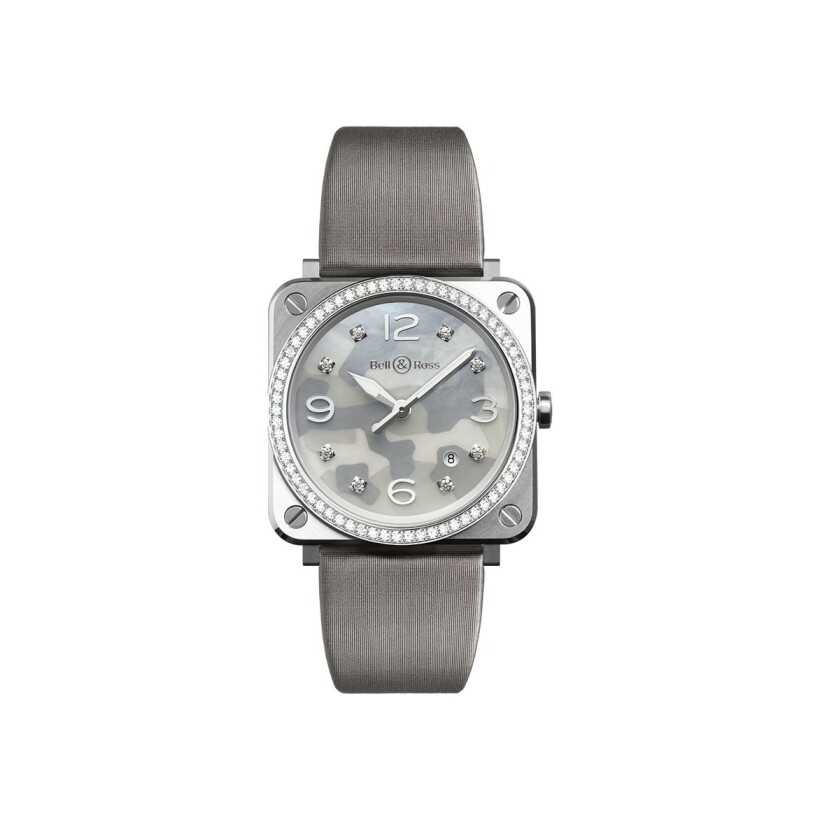 Montre Bell & Ross Aviation br s Br s grey camouflage diamonds