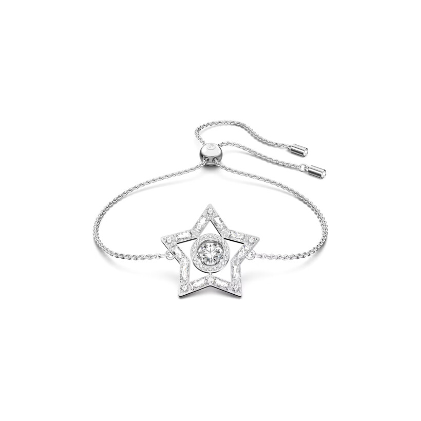 Bracelet Swarovski Stella en métal rhodié et cristaux Swarovski
