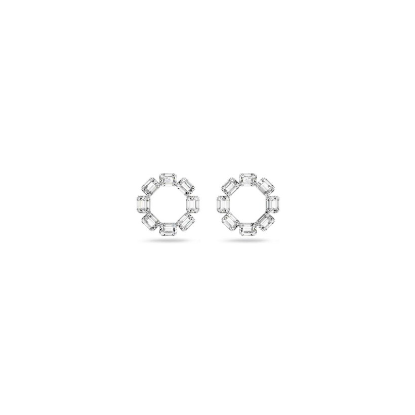 Boucles d'oreilles Swarovski Millenia en métal rhodié et cristaux