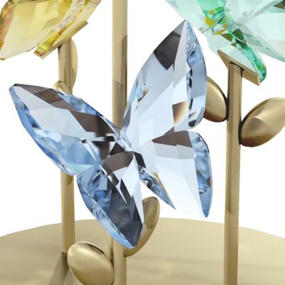 Décoration Swarovski Jungle Beats Cloche de verre Papillon en cristaux Swarovski et métal doré