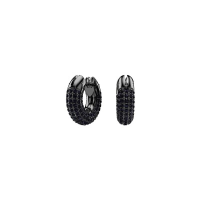 Boucles d'oreilles Swarovski Dextera en métal ruthénium et cristaux Swarovski