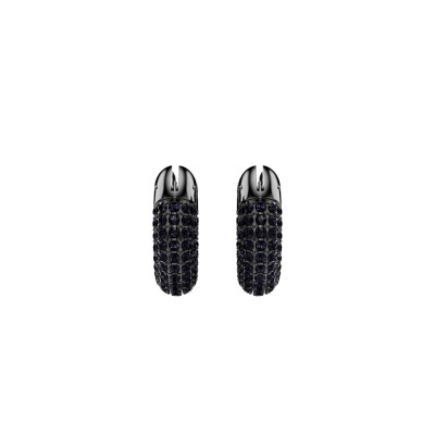 Boucles d'oreilles Swarovski Dextera en métal ruthénium et cristaux Swarovski