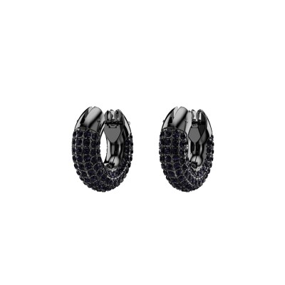 Boucles d'oreilles Swarovski Dextera en métal ruthénium et cristaux Swarovski