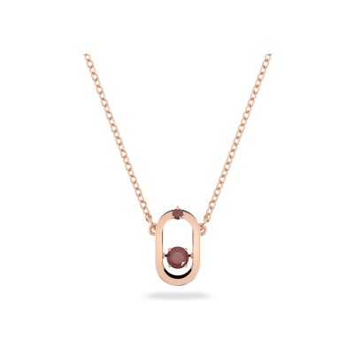 Pendentif Swarovski Sparkling Dance en métal doré rose, cristaux et oxydes de zirconium