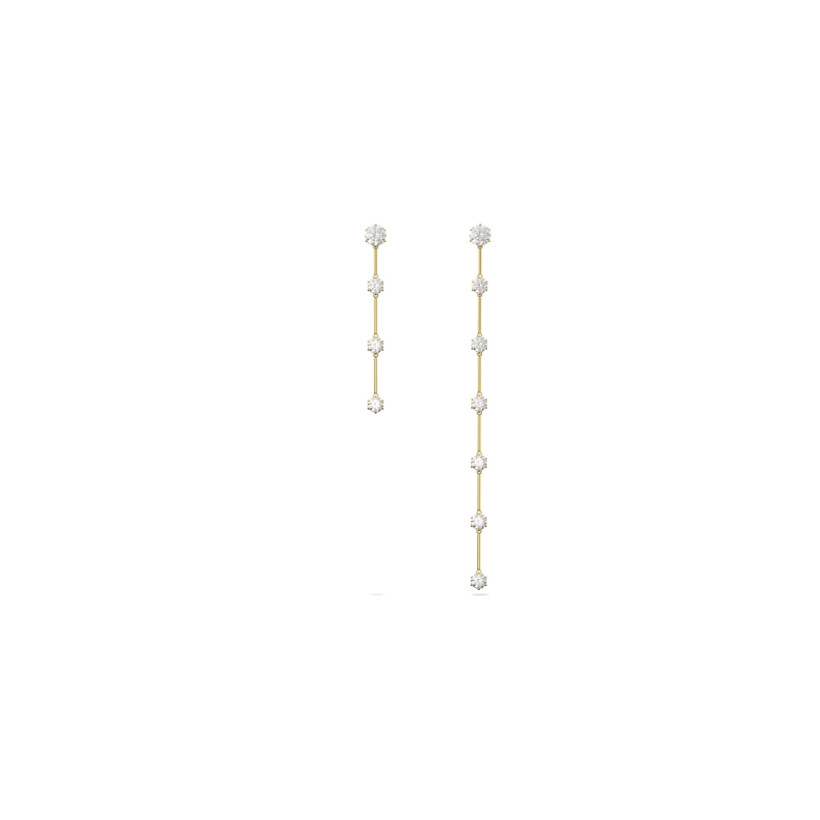 Boucles d'oreilles pendantes Swarovski Constella en métal doré et cristaux Swarovski