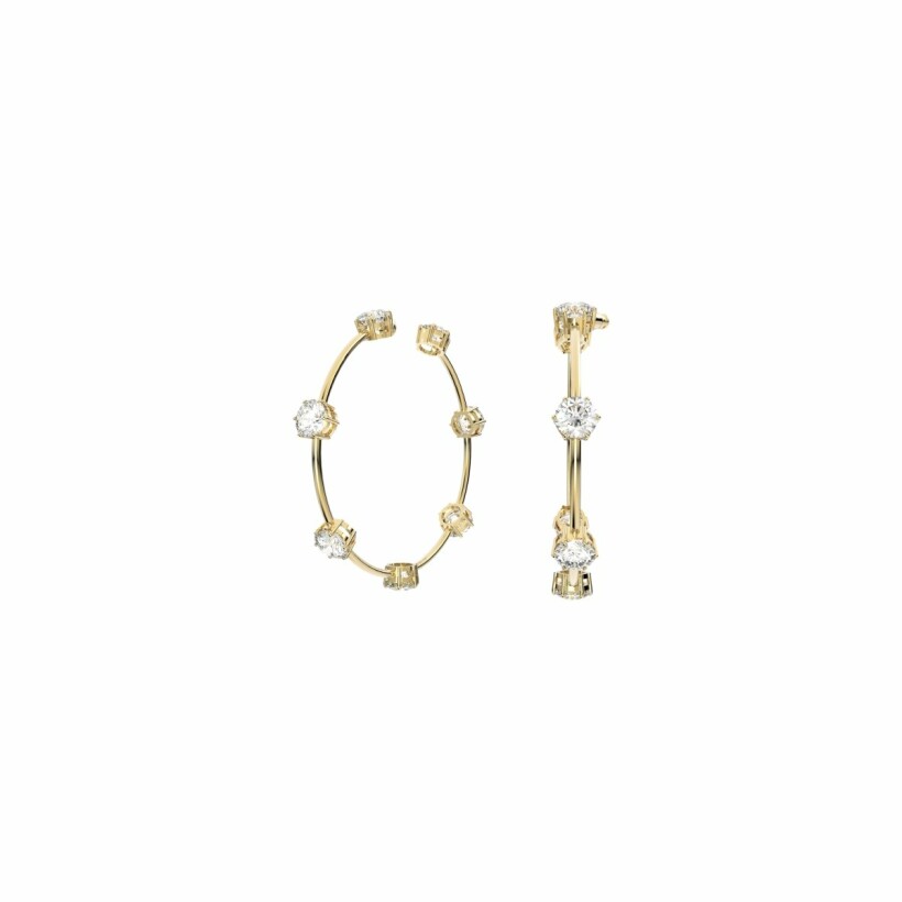 Boucles d'oreilles Swarovski Collection II Constella en métal doré et cristaux Swarovski
