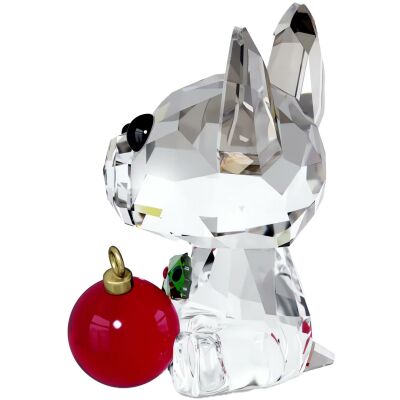 Figurine Swarovski Holiday Cheers Bouledogue en cristaux Swarovski et métal doré