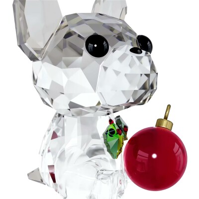 Figurine Swarovski Holiday Cheers Bouledogue en cristaux Swarovski et métal doré