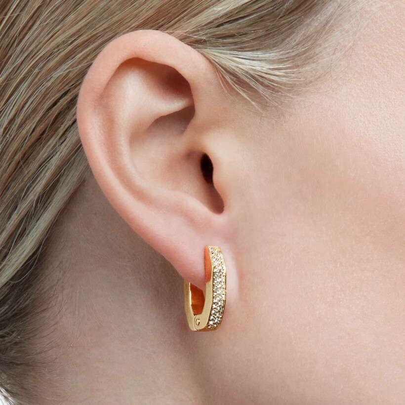 Boucles d'oreilles Swarovski Dextera en métal doré et cristaux Swarovski