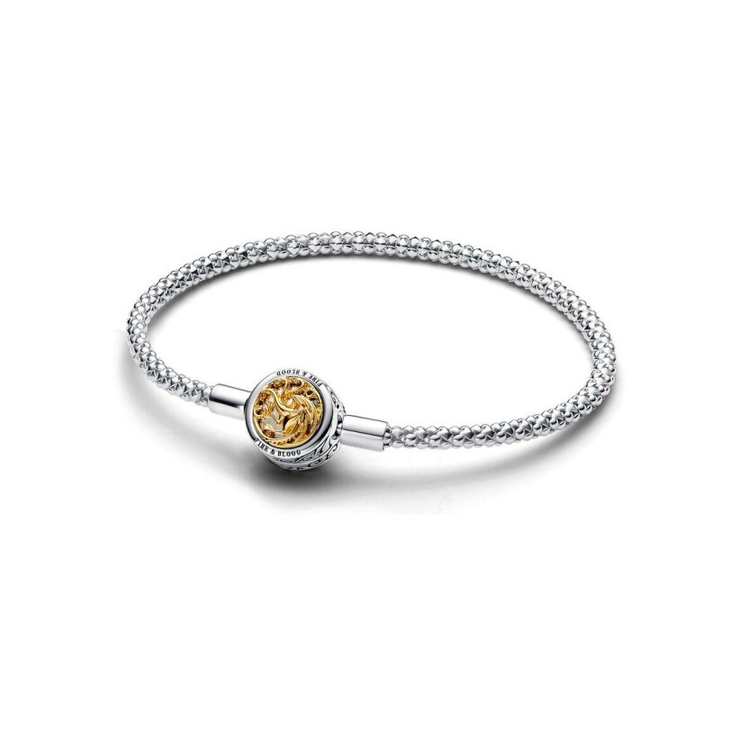 Bracelet Game Of Thrones X Pandora en métal doré et argent, taille 21 cm