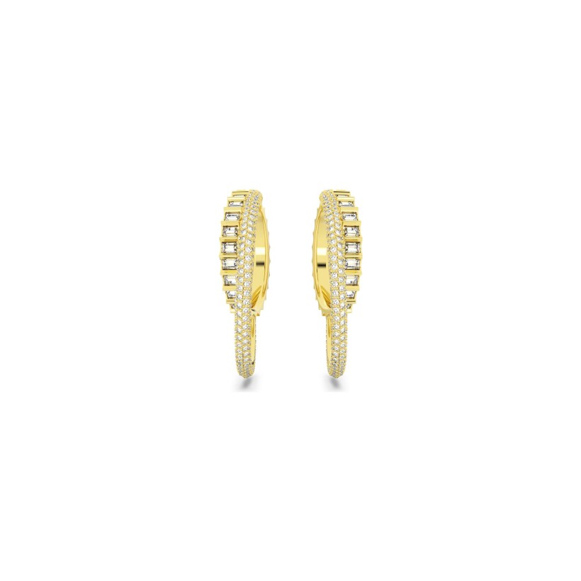 Boucles d'oreilles Swarovski Rota en métal doré et cristaux