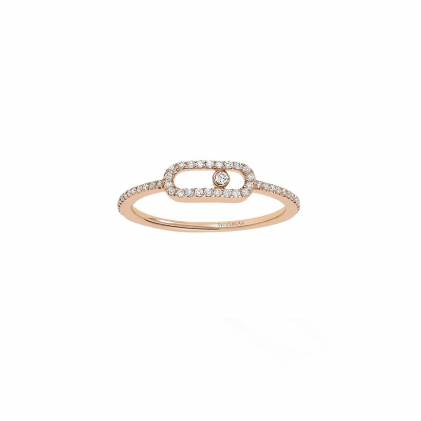 Messika Move Uno Pavée ring, rose gold, diamonds