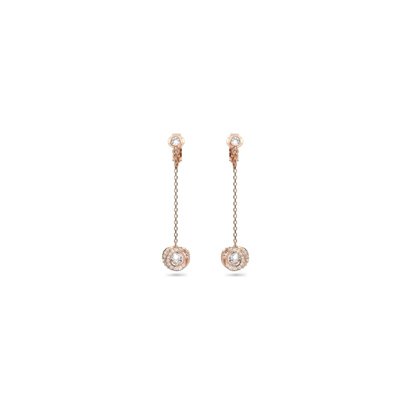 Boucles d'oreilles Swarovski Generation en métal doré rose et cristaux
