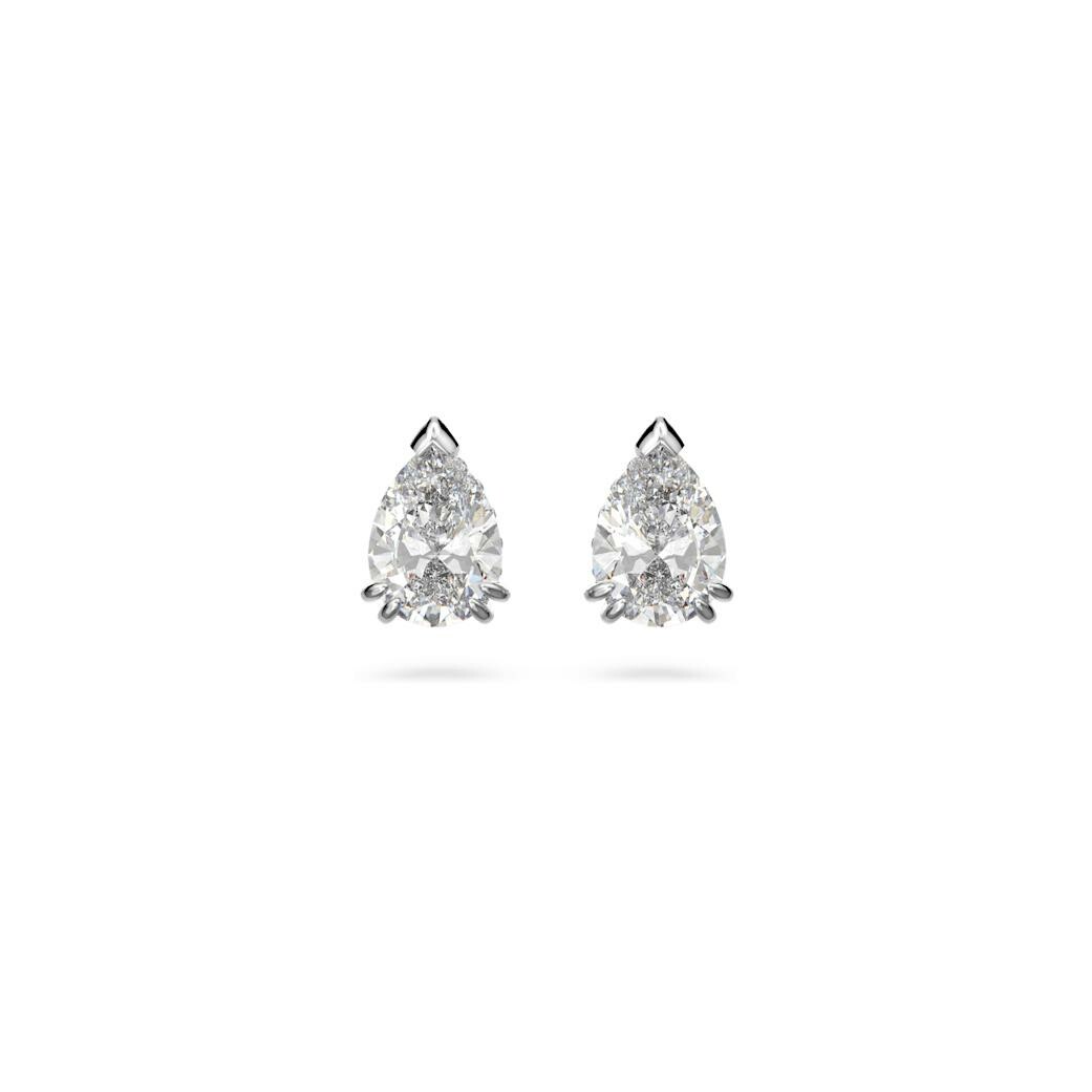 Clous d'oreilles Swarovski Millenia en métal rhodié et oxydes de zirconium