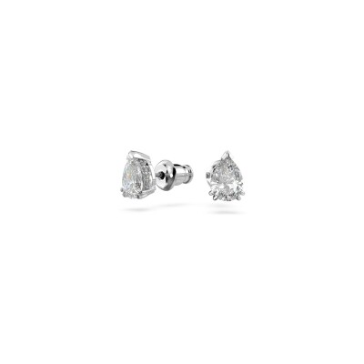 Clous d'oreilles Swarovski Millenia en métal rhodié et oxydes de zirconium