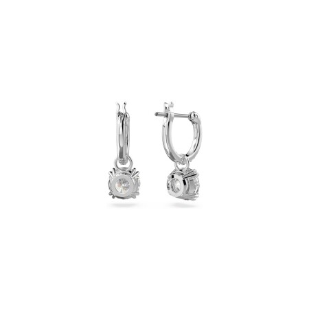 Boucles d'oreilles pendantes Swarovski Constella en métal rhodié, cristaux et oxydes de zirconium