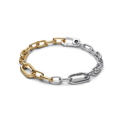 Bracelet Pandora Chaîne À Maillons en argent et métal doré, 17.5  cm