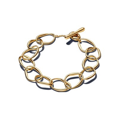 Bracelet Pandora Link De Forme Organique en métal doré, 20 cm