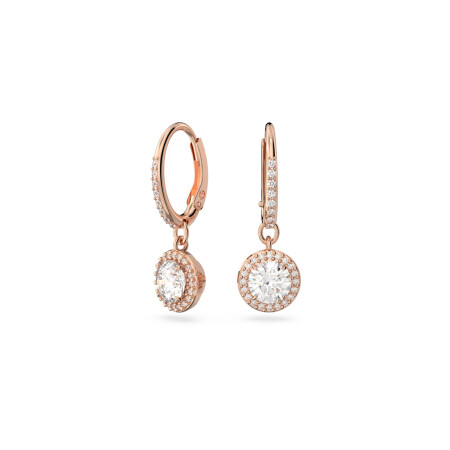 Boucles d'oreilles Swarovski Constella en métal doré rose et cristaux Swarovski