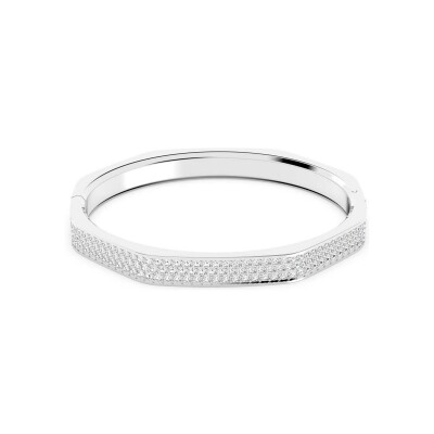 Bracelet Jonc Swarovski Dextera en métal rhodié et cristaux Swarovski, taille S