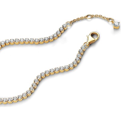 Bracelet Pandora Timeless Rivière Scintillant en métal doré et oxydes de zirconium, 16 cm