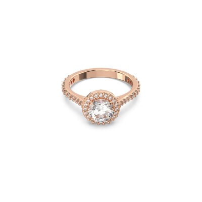 Bague Swarovski Constella en métal doré rose et cristaux Swarovski, taille 55