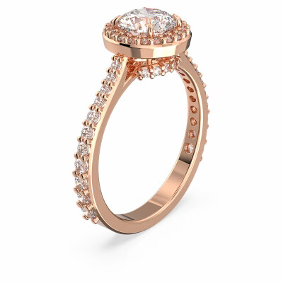 Bague Swarovski Constella en métal doré rose et cristaux Swarovski, taille 55