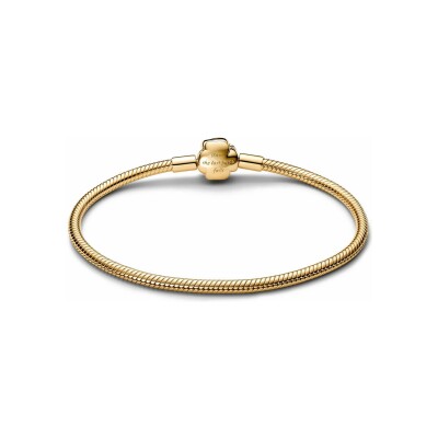 Bracelet Pandora Pandora X Disney La Belle Et La Bête Rose Enchantée en métal doré, taille 17cm