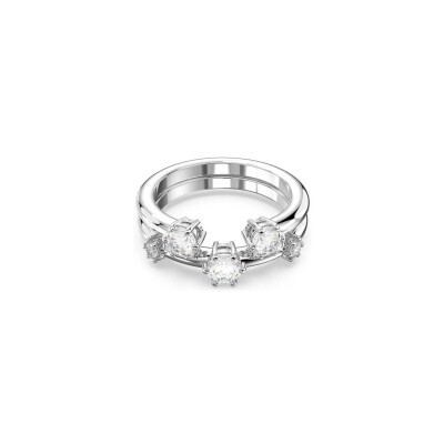 Bague Cocktail Swarovski Constella en métal rhodié et cristaux Swarovski, taille 58