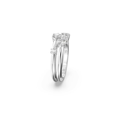 Bague Cocktail Swarovski Constella en métal rhodié et cristaux Swarovski, taille 58