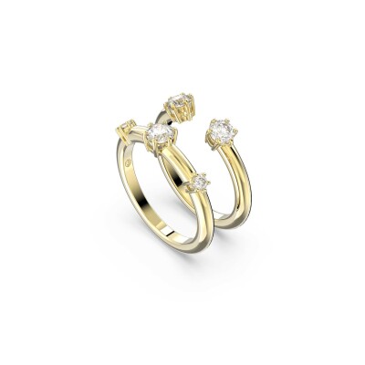 Bague Cocktail Swarovski Constella en métal doré et cristaux Swarovski, taille 55