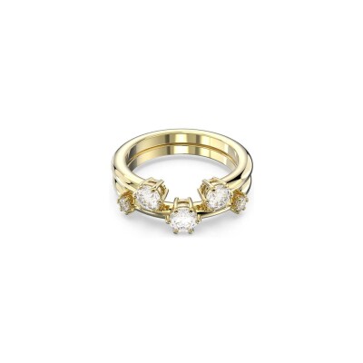 Bague Cocktail Swarovski Constella en métal doré et cristaux Swarovski, taille 50