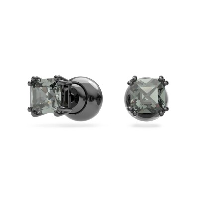 Boucles d'oreilles Swarovski Millenia en métal ruthénium et cristaux Swarovski