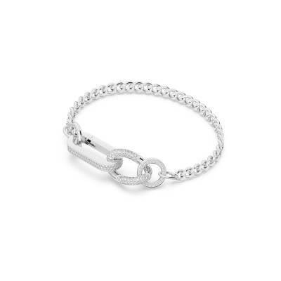 Bracelet Swarovski Dextera en métal rhodié et cristaux Swarovski, taille L