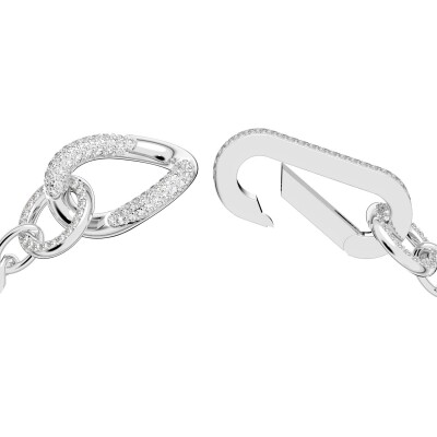 Bracelet Swarovski Dextera en métal rhodié et cristaux Swarovski, taille L