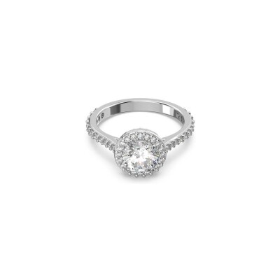 Bague Cocktail Swarovski Una Angelic en métal rhodié et cristaux Swarovski, taille 58