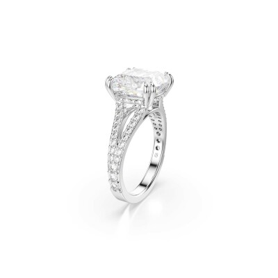 Bague Cocktail Swarovski Stilla en métal rhodié et cristaux Swarovski, taille 50