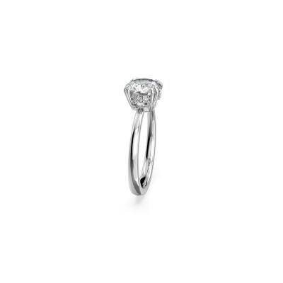 Bague Cocktail Swarovski Stilla en métal rhodié et cristaux Swarovski, taille 50