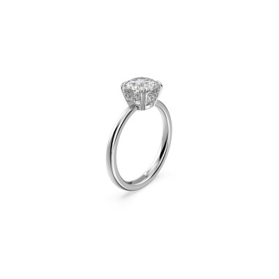 Bague Cocktail Swarovski Stilla en métal rhodié et cristaux Swarovski, taille 60