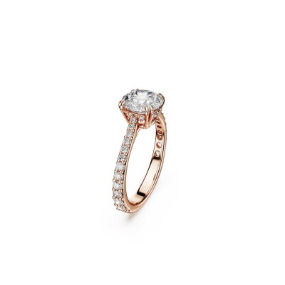 Bague Cocktail Swarovski Stilla en métal doré et cristaux Swarovski, taille 50