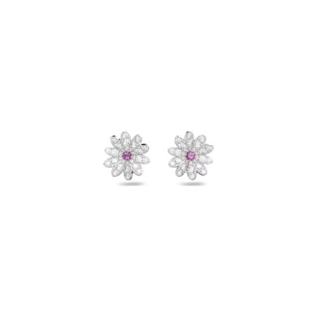 Clous d'oreilles Swarovski Eternal Flower en acier et oxydes de zirconium