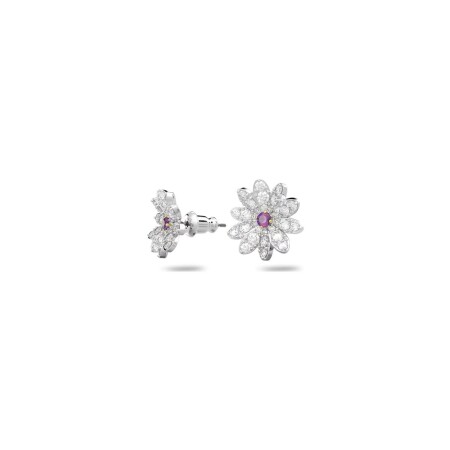 Clous d'oreilles Swarovski Eternal Flower en acier et oxydes de zirconium