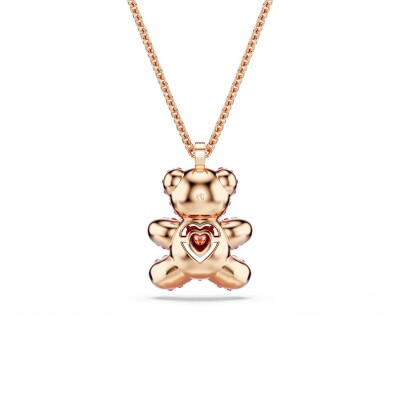 Pendentif Swarovski Teddy en métal doré et cristaux Swarovski