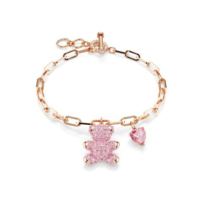 Bracelet Swarovski Teddy en métal doré et cristaux Swarovski, taille M