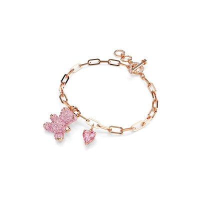 Bracelet Swarovski Teddy en métal doré et cristaux Swarovski, taille M