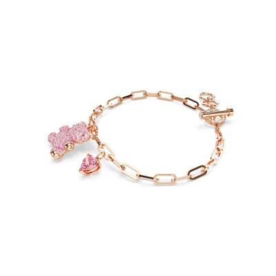 Bracelet Swarovski Teddy en métal doré et cristaux Swarovski, taille M
